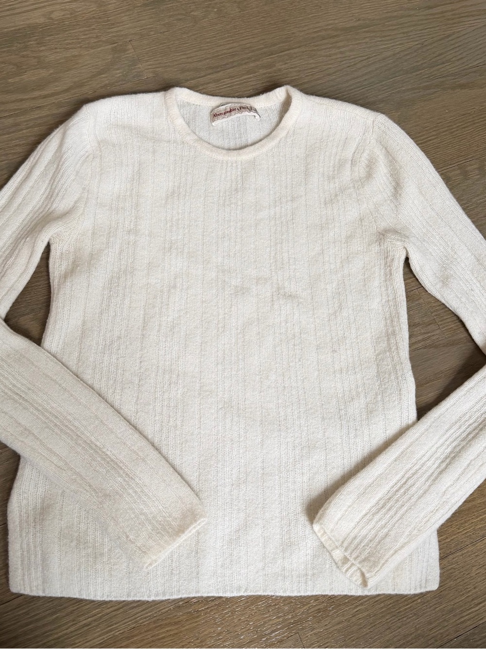 Abercrombie & Fitch merino wool blend ribbed crew neck sweater